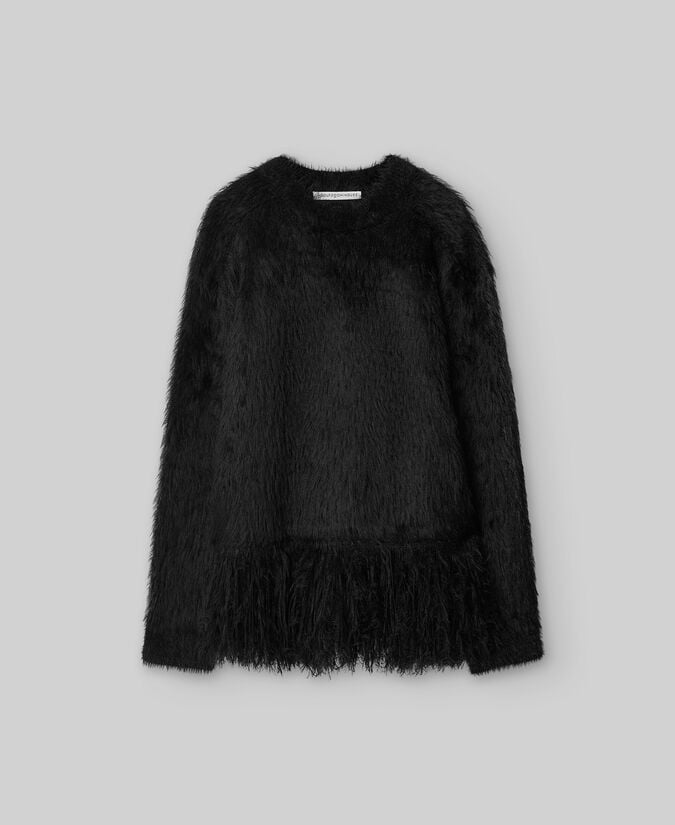 Adolfo Dominguez Jersey Efecto Pelo Con Flecos Mujer