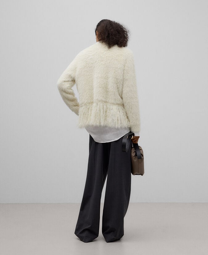 Adolfo Dominguez Jersey Efecto Pelo Con Flecos Mujer