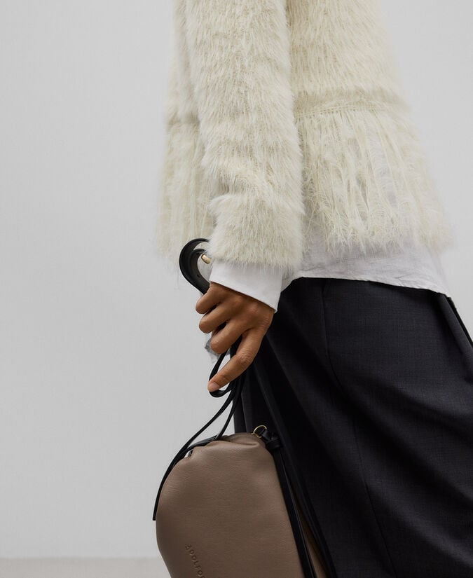 Adolfo Dominguez Jersey Efecto Pelo Con Flecos Mujer