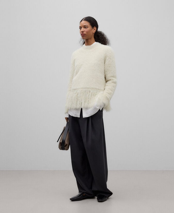 Adolfo dominguez Jersey efecto pelo con flecos mujer