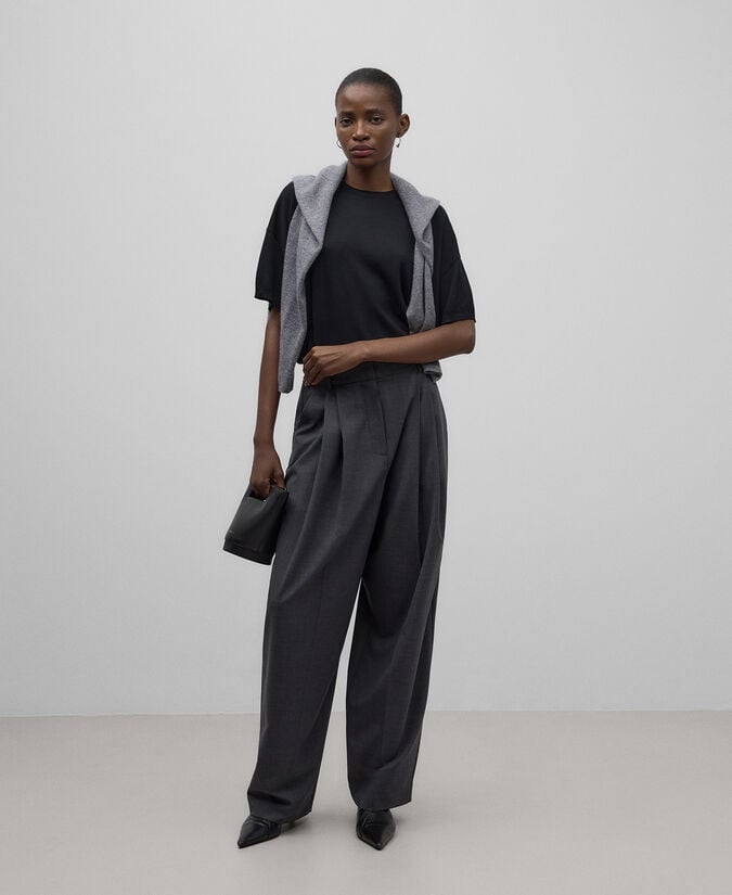 Adolfo dominguez Jersey manga corta lana merino mujer