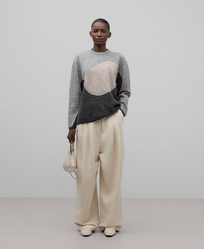 Adolfo dominguez Jersey punto con transparencias mujer