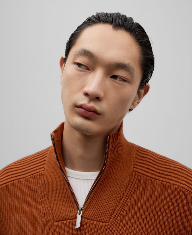 Adolfo Dominguez Jersey Punto Cuello Cremallera Hombre