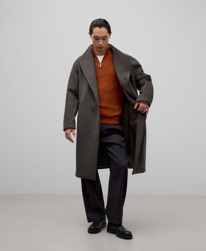 Adolfo dominguez Jersey punto cuello cremallera hombre