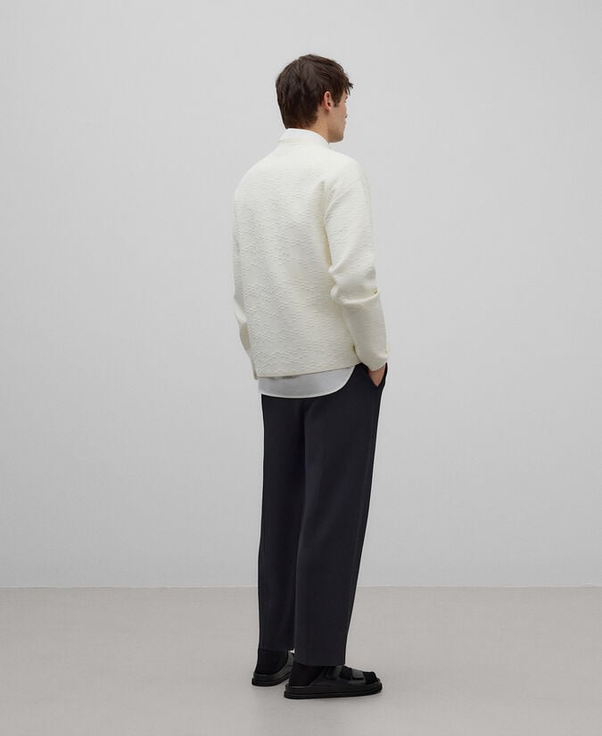 Adolfo Dominguez Jersey Punto Estructura Crudo Hombre