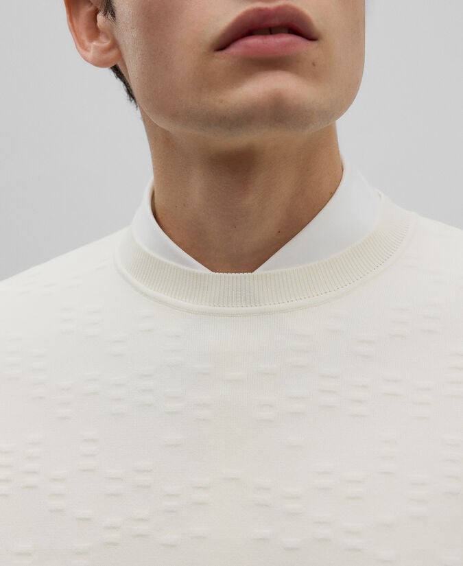 Adolfo Dominguez Jersey Punto Estructura Crudo Hombre