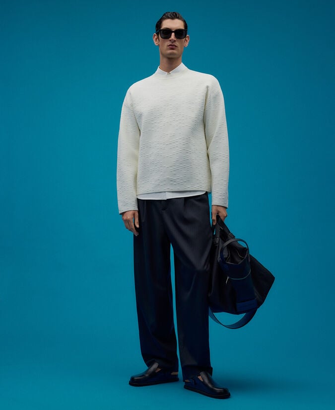 Adolfo dominguez Jersey punto estructura crudo hombre