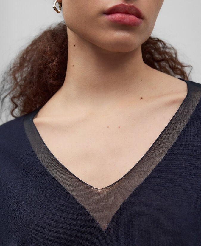 Adolfo Dominguez Jersey Punto Lana Merino Y Seda Mujer