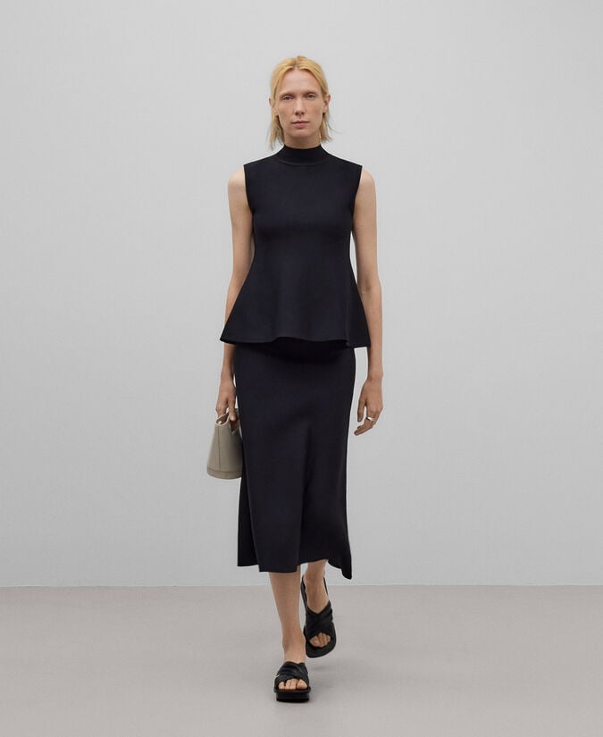 Adolfo dominguez Jersey sin mangas nailon negro mujer