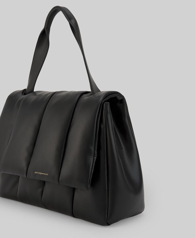 Adolfo Dominguez Maxi Bolso Acolchado Piel No Piel Mujer