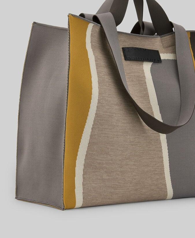 Adolfo Dominguez Maxi Shopper En Punto Estampado Mujer