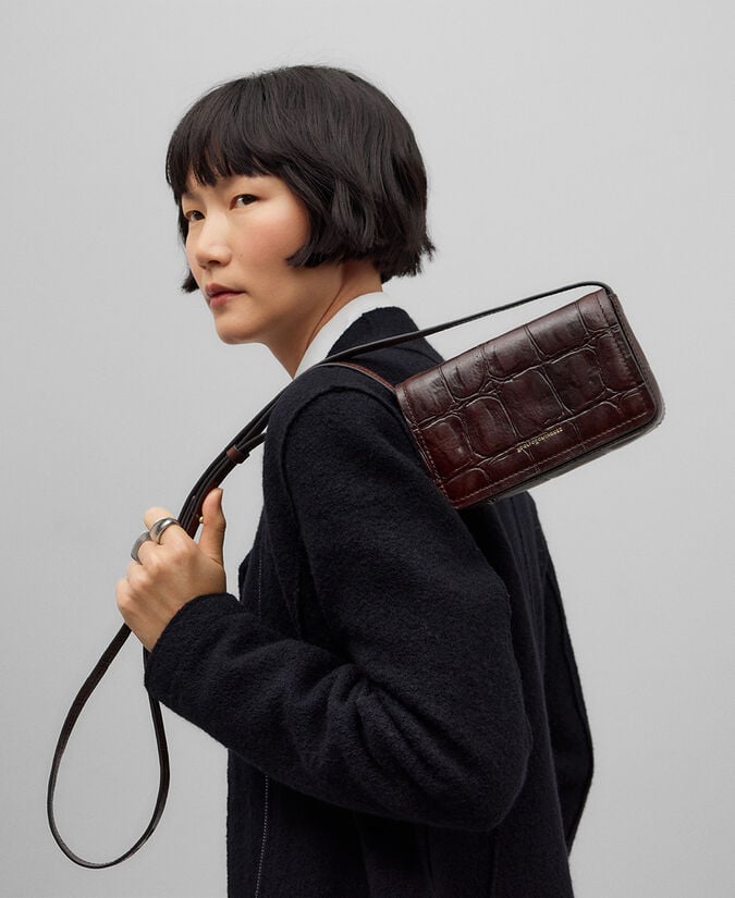 Adolfo Dominguez Mini Bolso Coco Piel Responsable Mujer