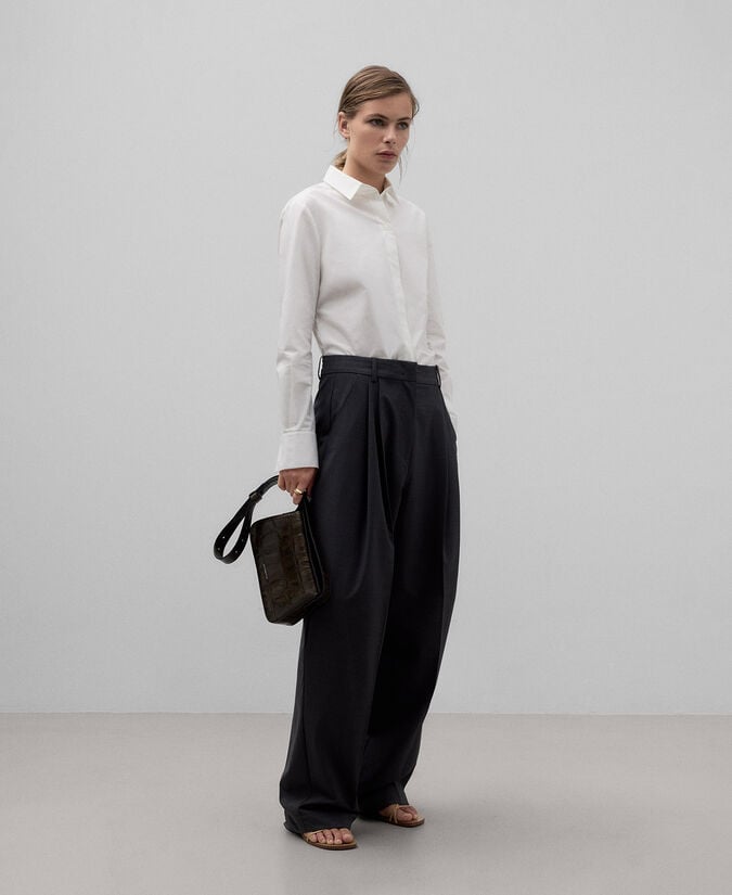 Adolfo Dominguez Mini Bolso De Hombro Coco Piel Mujer