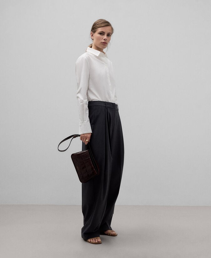 Adolfo Dominguez Mini Bolso De Hombro Coco Piel Mujer