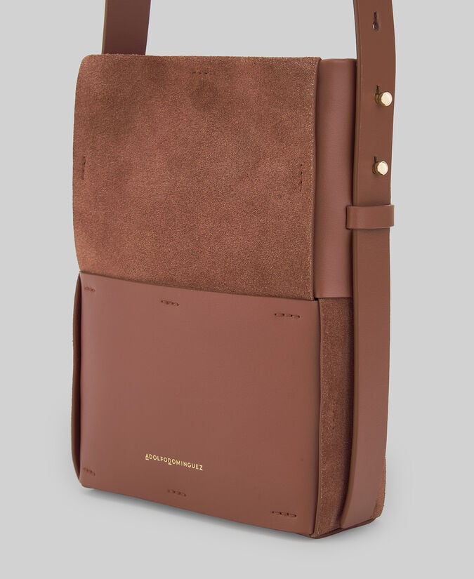 Adolfo Dominguez Mini Hobo Trenzado Piel Combinada Mujer