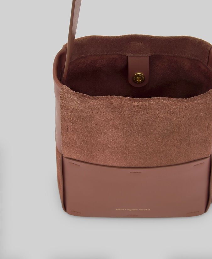 Adolfo Dominguez Mini Hobo Trenzado Piel Combinada Mujer