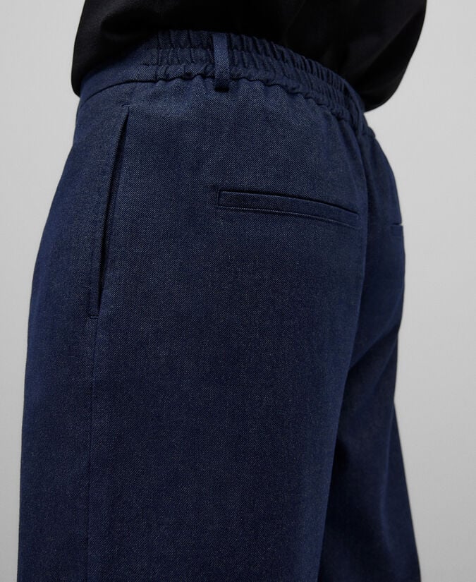 Adolfo Dominguez Pantalón Algodón Azul Marino Hombre