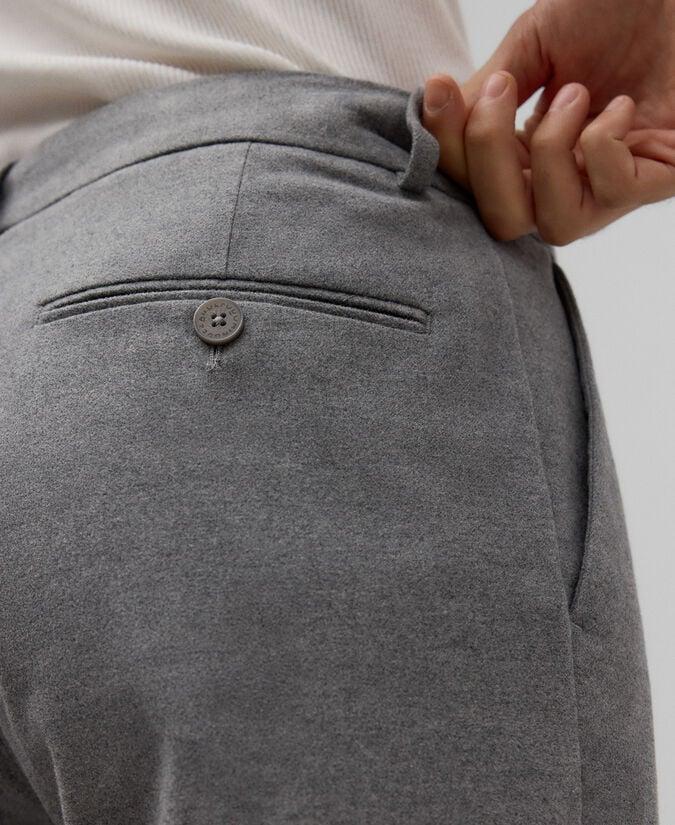 Adolfo Dominguez Pantalón Algodón Gris Melange Hombre