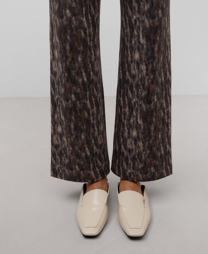 Adolfo Dominguez Pantalón Antelina Estampado Animal Mujer
