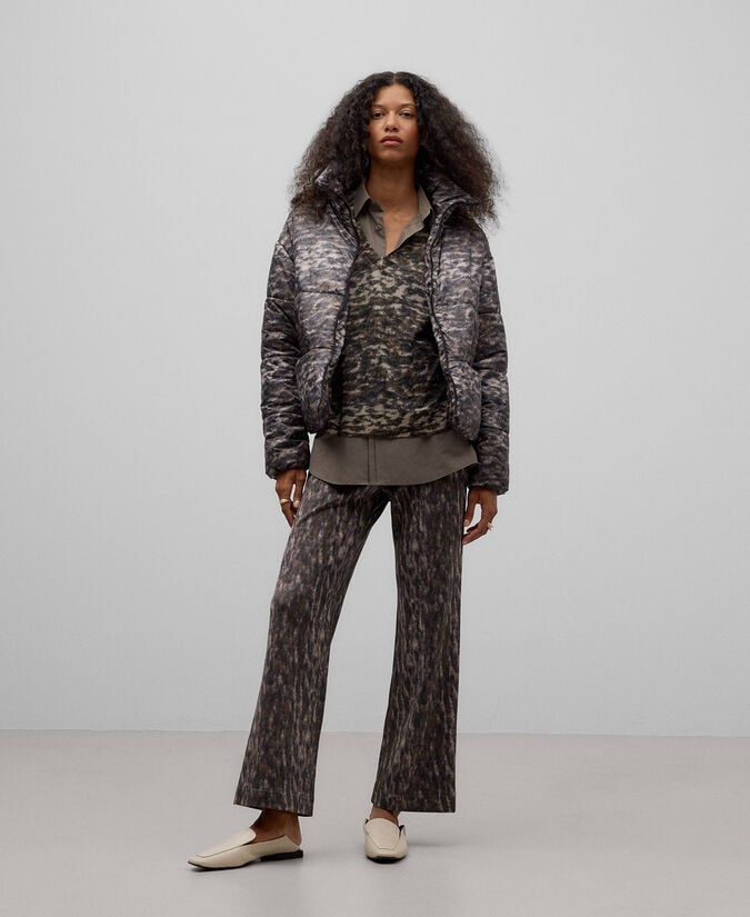 Adolfo dominguez Pantalón antelina estampado animal mujer