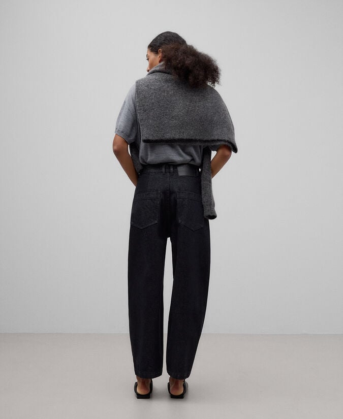 Adolfo Dominguez Pantalón Banana Denim Algodón Mujer