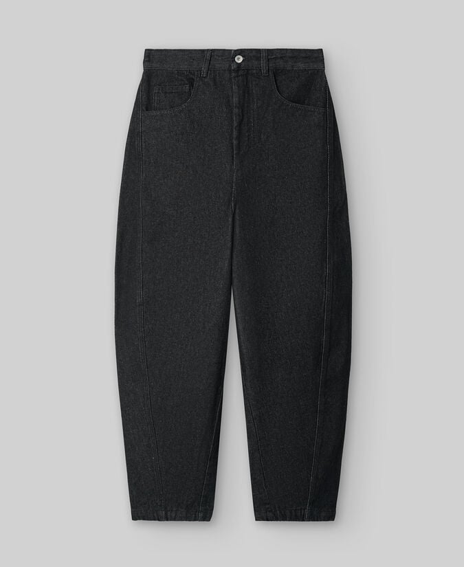 Adolfo Dominguez Pantalón Banana Denim Algodón Mujer