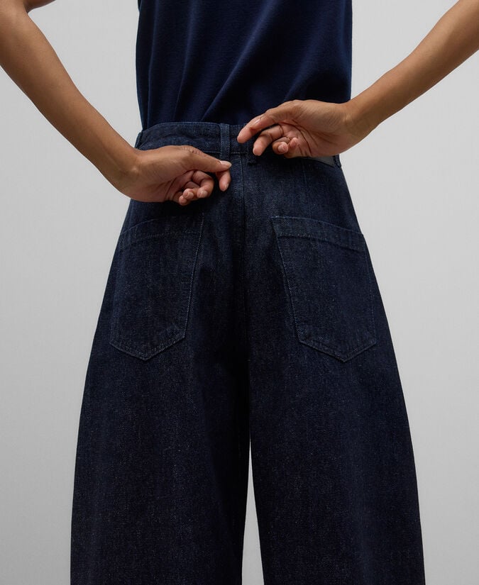 Adolfo Dominguez Pantalón Banana Denim Algodón Mujer