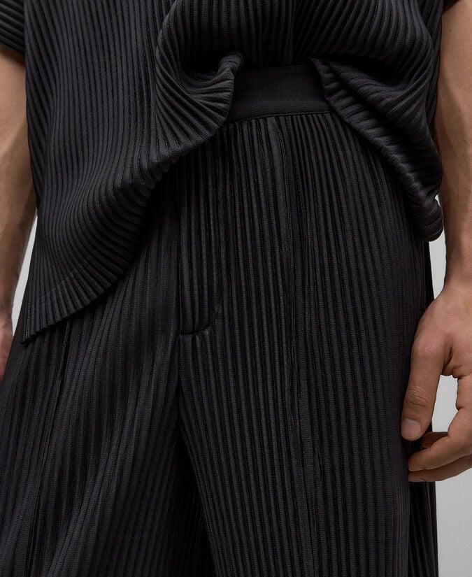 Adolfo Dominguez Pantalón Carrot Fit Crinkle Negro Hombre