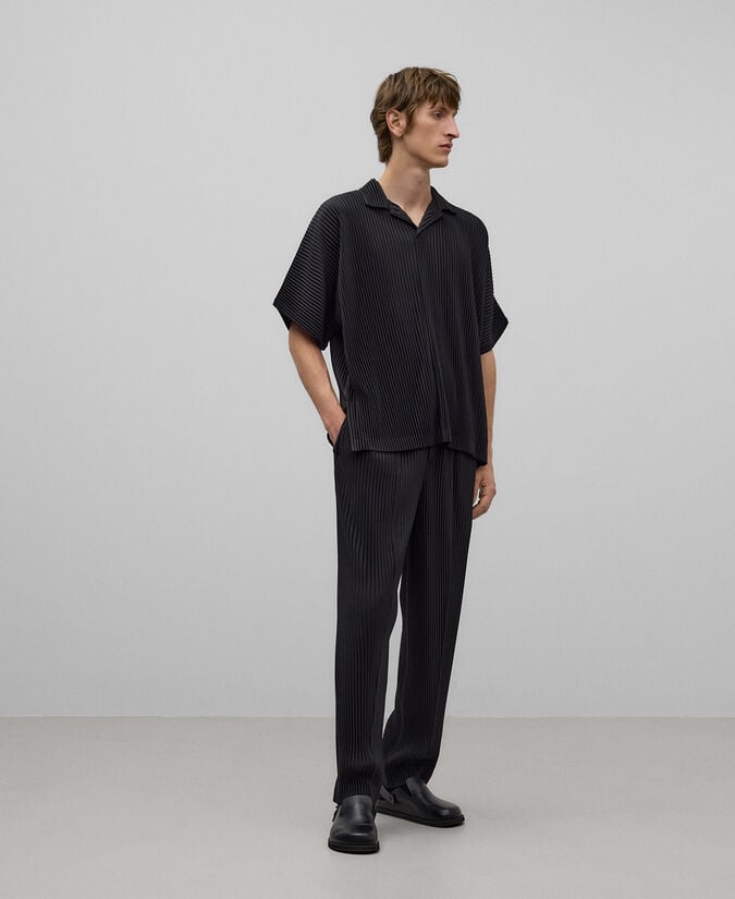 Adolfo dominguez Pantalón carrot fit crinkle negro hombre