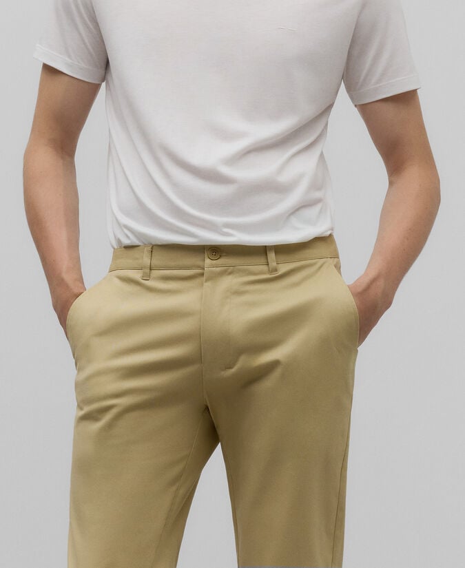 Adolfo Dominguez Pantalón Chino Algodón Slim Fit Hombre