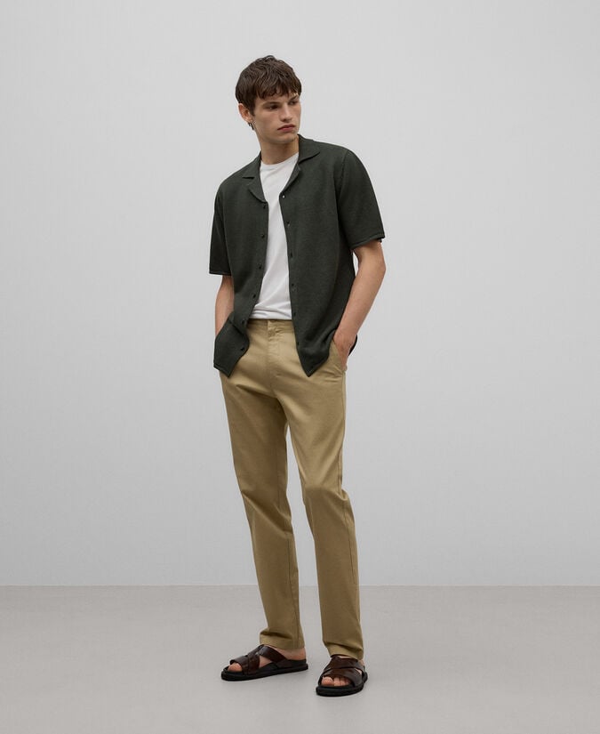 Adolfo dominguez Pantalón chino twill de algodón hombre