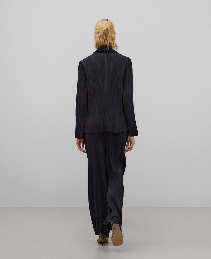 Adolfo Dominguez Pantalón Crinkle Delantero Cruzado Mujer