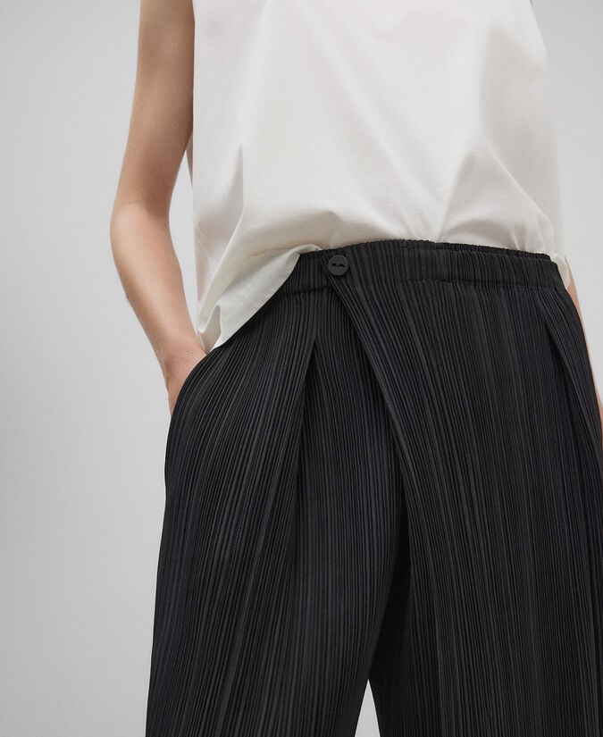 Adolfo Dominguez Pantalón Crinkle Delantero Cruzado Mujer