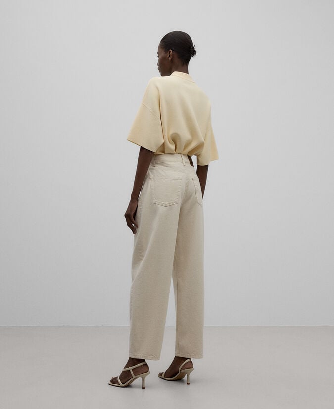 Adolfo Dominguez Pantalón Denim Algodón Carrot Fit Mujer