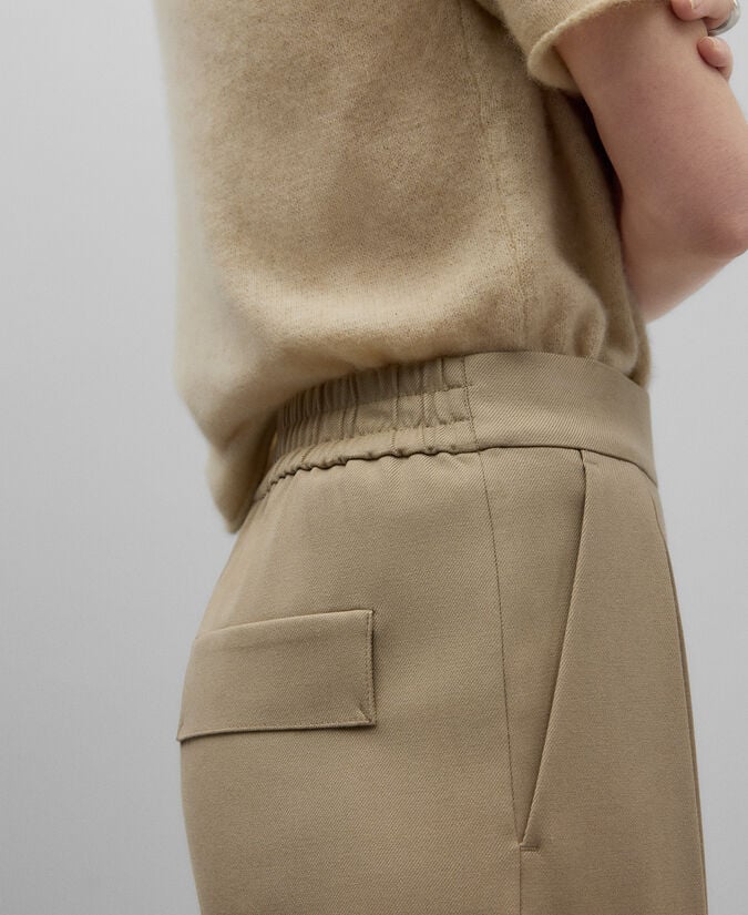 Adolfo Dominguez Pantalón Jogger Corte Frontal Mujer