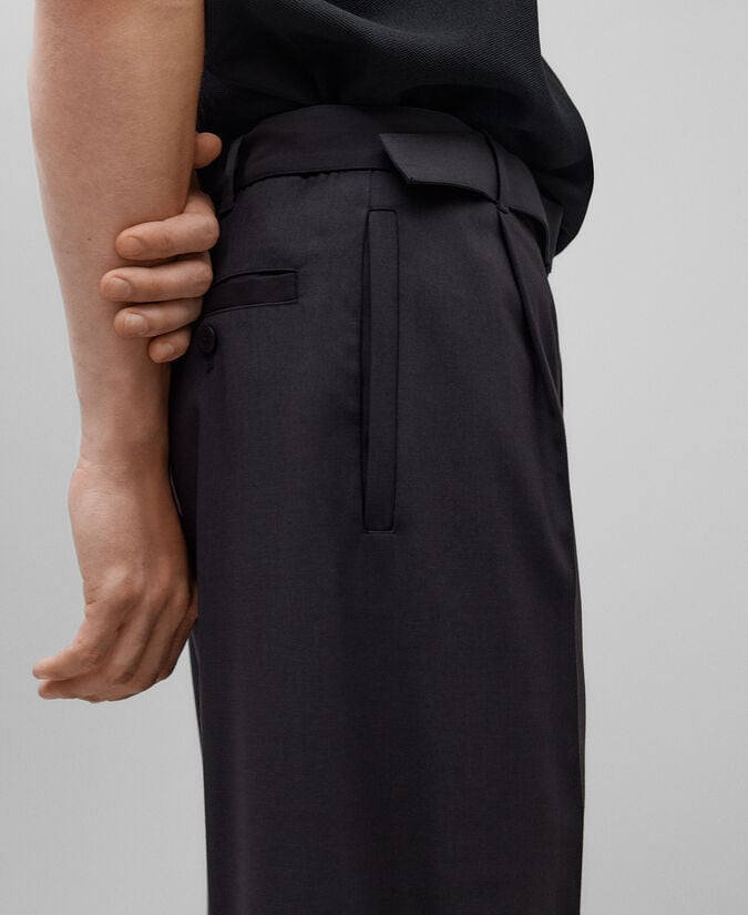 Adolfo Dominguez Pantalón Pierna Ancha Cinturón Hombre