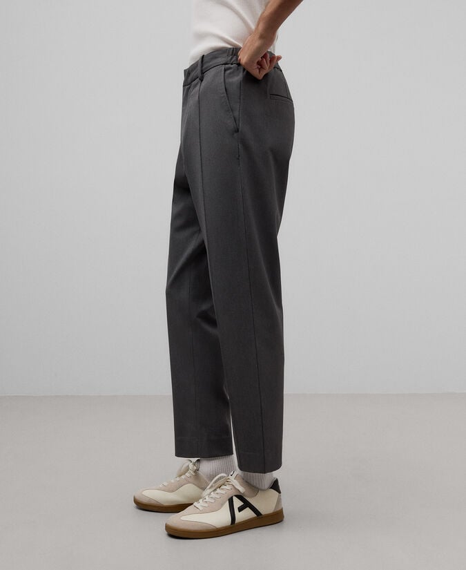 Adolfo Dominguez Pantalón Recto Gris Melange Hombre