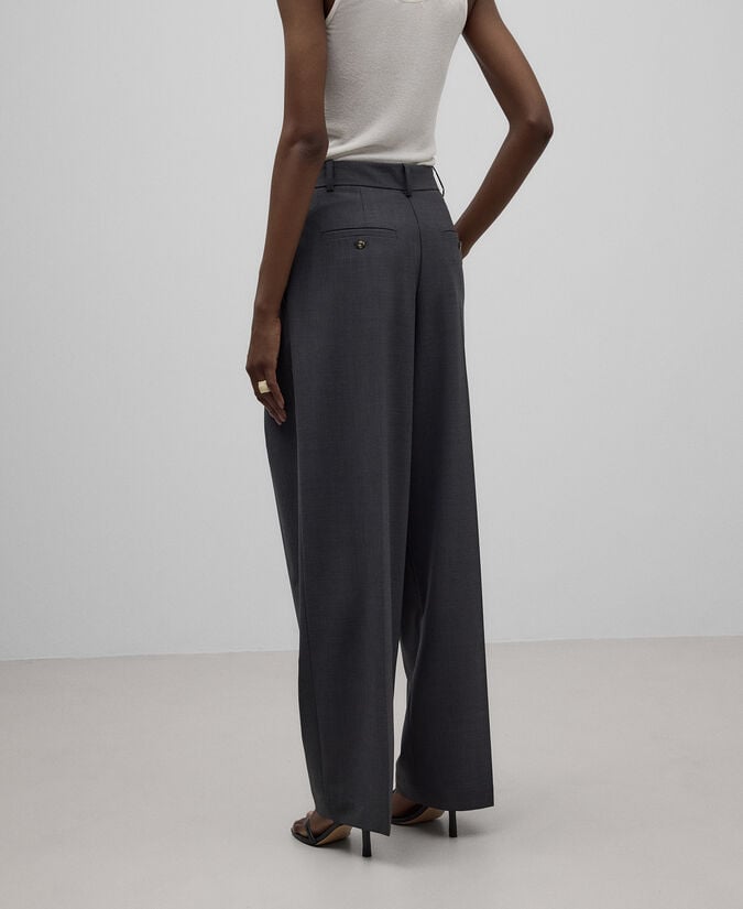 Adolfo Dominguez Pantalón Sastre Gris Marengo Mujer