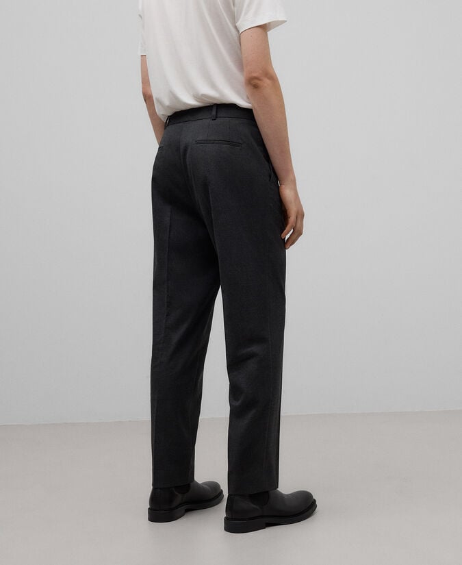 Adolfo Dominguez Pantalón Sastre Gris Melange Hombre