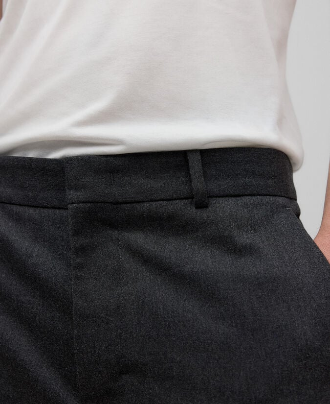 Adolfo Dominguez Pantalón Sastre Gris Melange Hombre