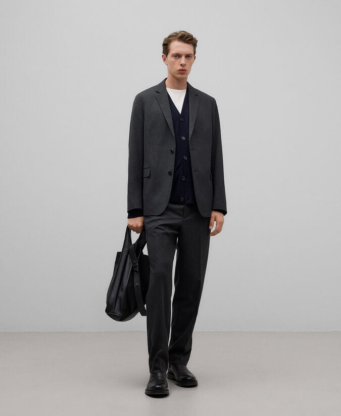 Adolfo dominguez Pantalón sastre gris melange hombre