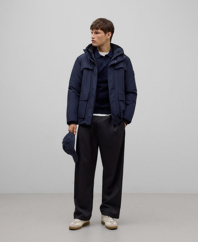 Adolfo dominguez Parka acolchada azul marino hombre