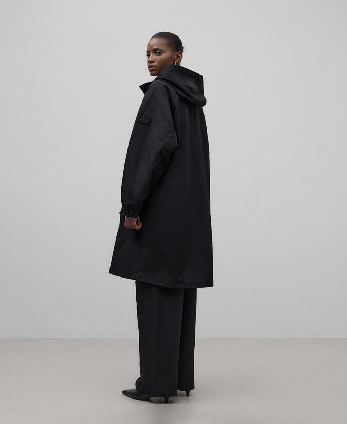 Adolfo Dominguez Parka Larga Con Capucha Nailon Mujer