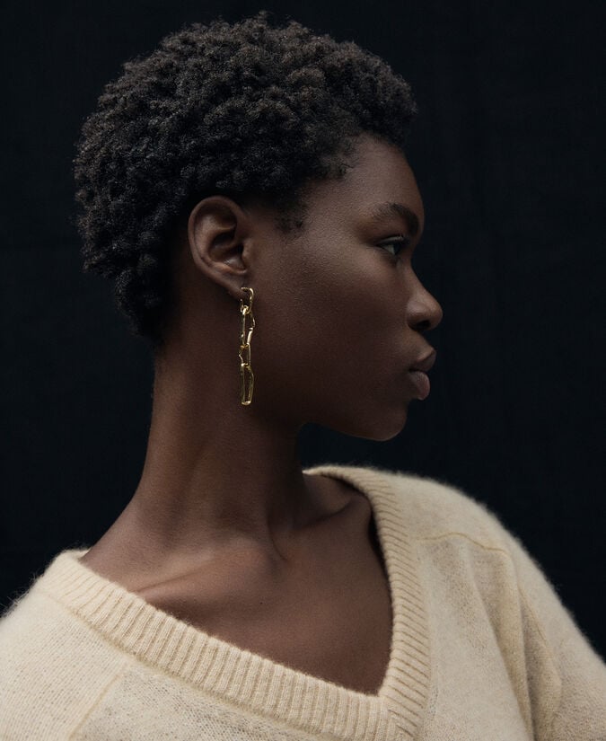 Adolfo Dominguez Pendiente Eslabones Irregulares Mujer