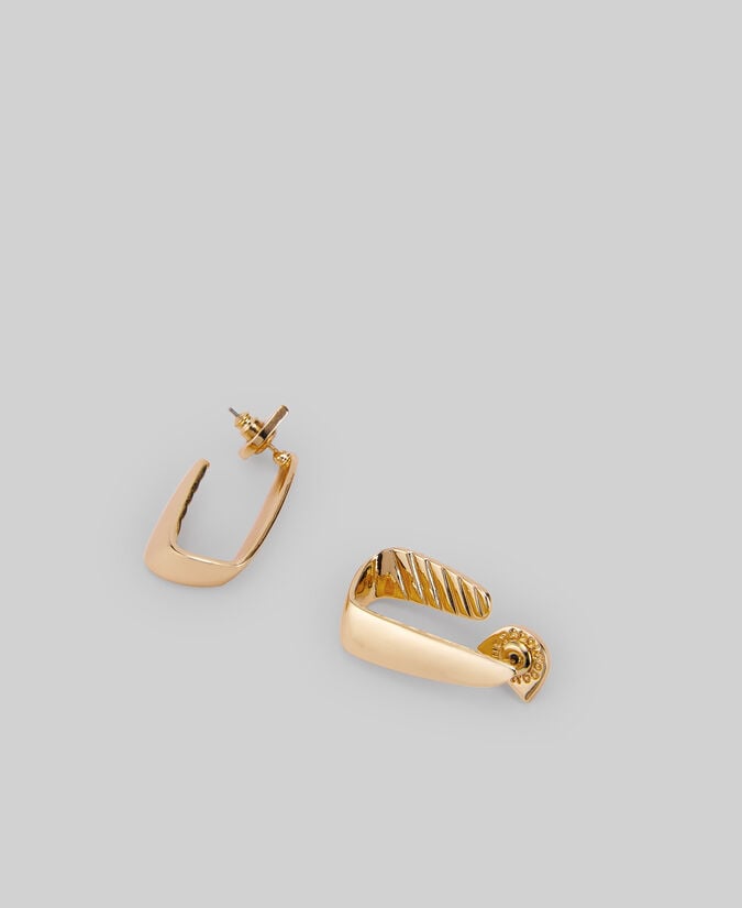 Adolfo Dominguez Pendientes Aros Rectangulares Mujer