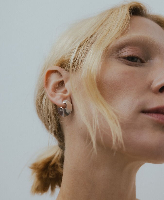 Adolfo Dominguez Pendientes Circulares Pequeños Mujer