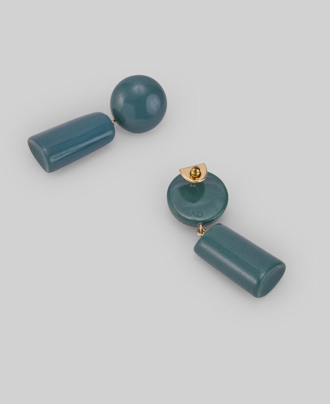 Adolfo Dominguez Pendientes Geométricos Resina Mujer