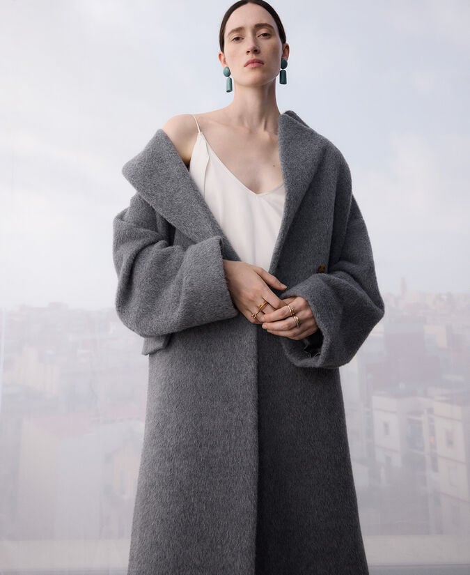 Adolfo Dominguez Pendientes Geométricos Resina Mujer