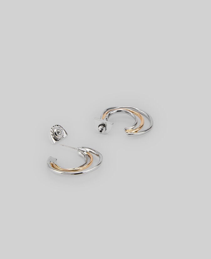 Adolfo Dominguez Pendientes Metálicos Tres Aros Mujer