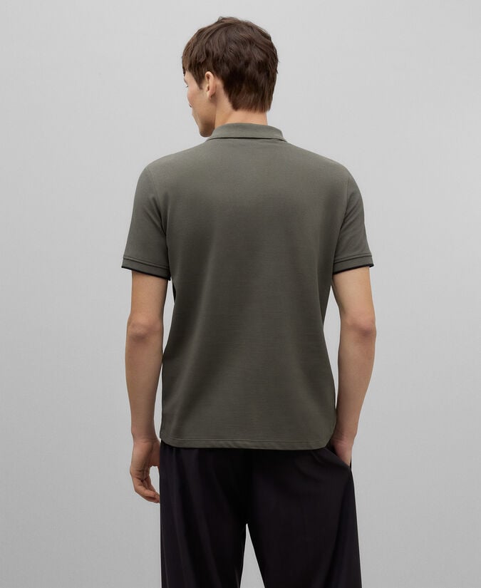 Adolfo Dominguez Polo Algodón Cuello Cremallera Hombre